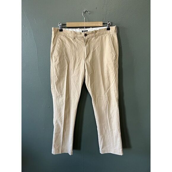 J. Crew Flex Mens Khaki Chino Pants Size 32 x 30 Stretch Fit - Picture 1 of 3